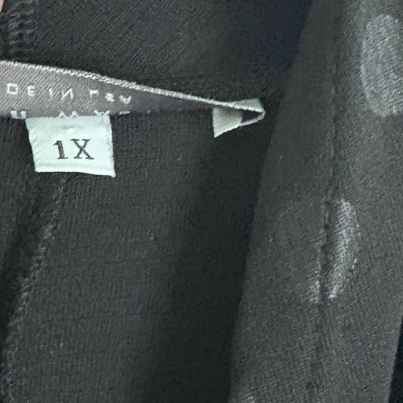 BRYN WALKER Sebastian Open Front A Line Cardigan Vest | Polka Dot Black | 1X - Picture 6 of 7